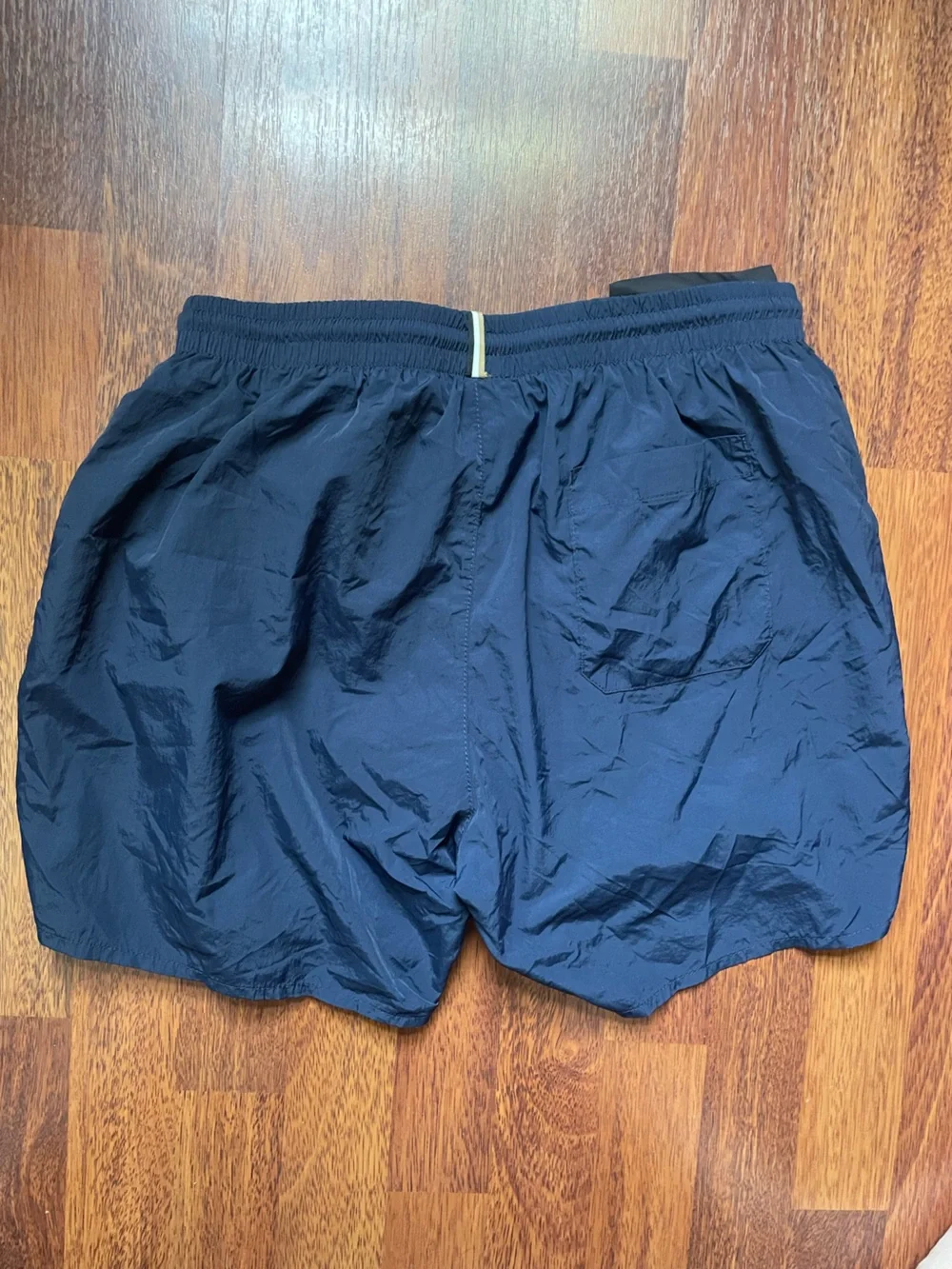 Hugo BOSS Navy Swim Shorts with White Drawstring Large